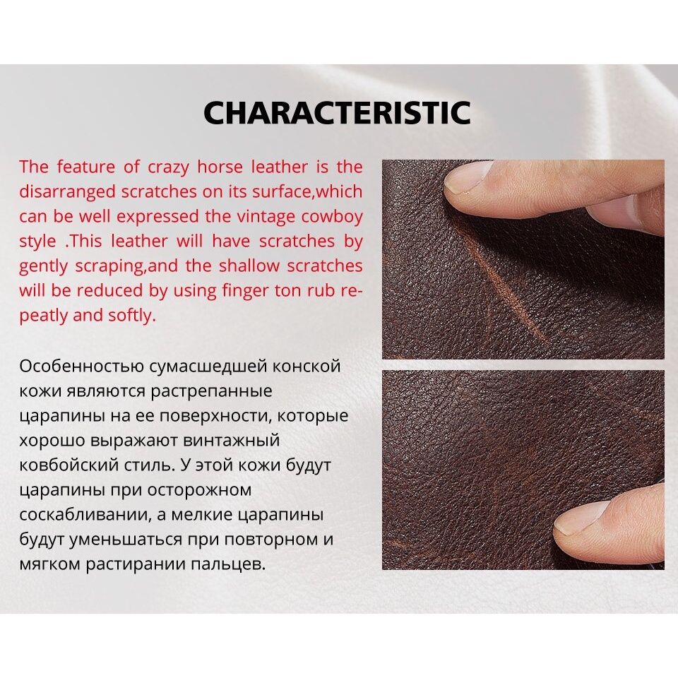 Ví Da Ngựa HUMERPAUL Có Khóa Kéo Đựng Thẻ RFID Thời Trang