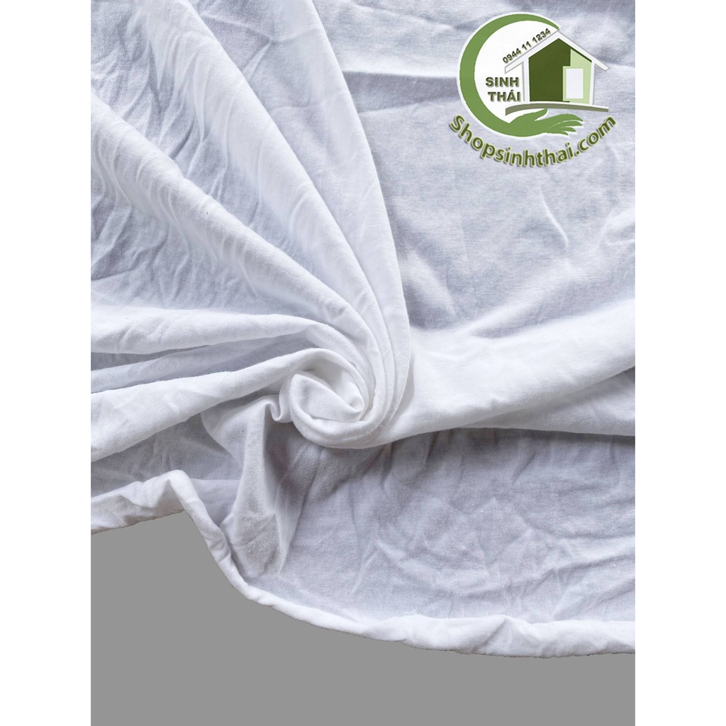 Vải thun co giãn màu trắng