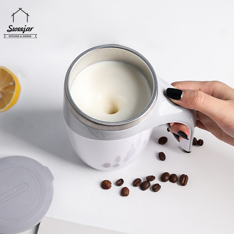 Sweejar Cốc Khuấy Cà Phê Tự Động Thông Minh Bằng Thép Không Gỉ 304