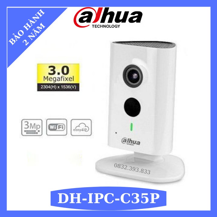 Camera IP WiFi 3.0Mp Dahua IPC-C35P, Đàm Thoại 2 Chiều - Hàng Chính Hãng