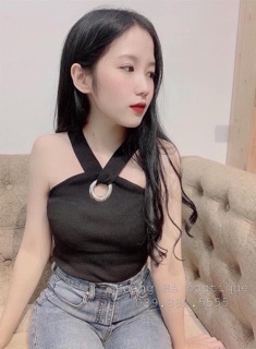 Áo len đan dây đai tròn