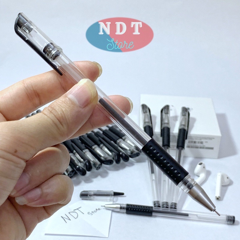 Bút Bi Nước Văn Phòng 0.5mm, Set 2 Cái Mực Đều Nét Chữ Đẹp