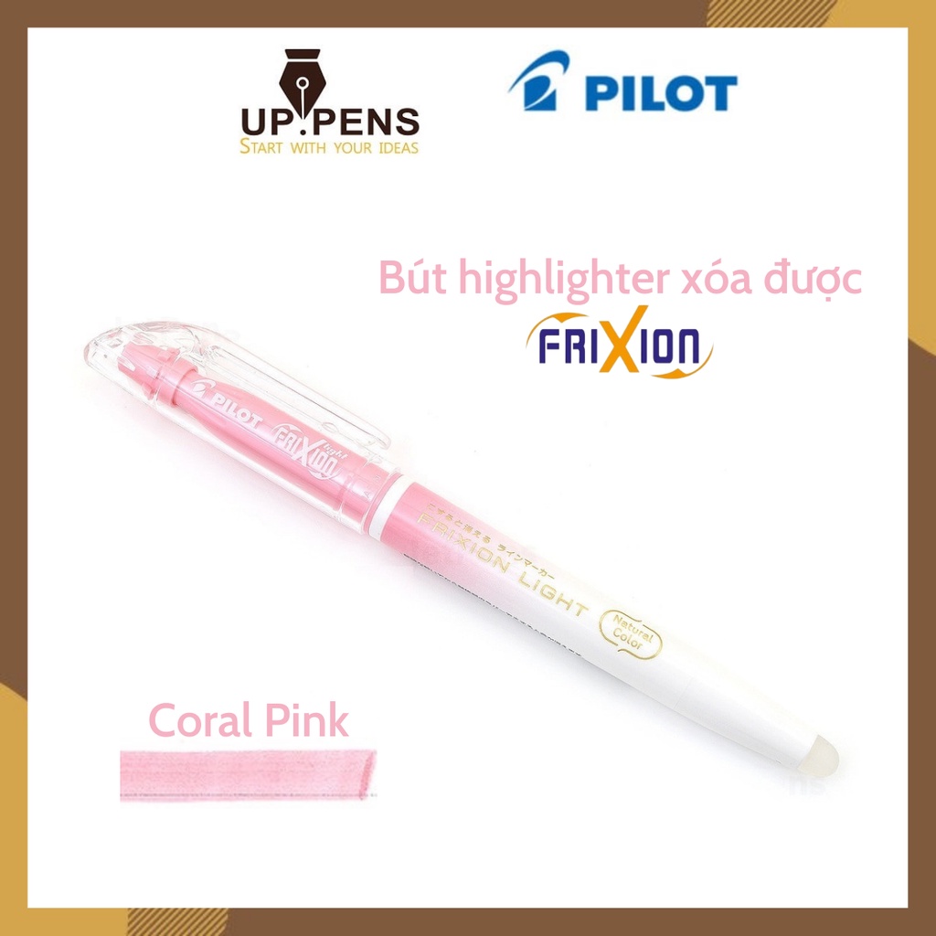 Bút dạ quang xóa được Pilot FriXion Light Natural Color Erasable Highlighter- Màu hồng (Coral Pink)