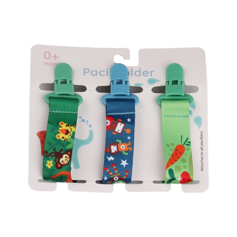 ✿ Set 3 Dây Đeo Núm Vú Giả In Hoạt Hình Dễ Thương Cho Bé Mọc Răng