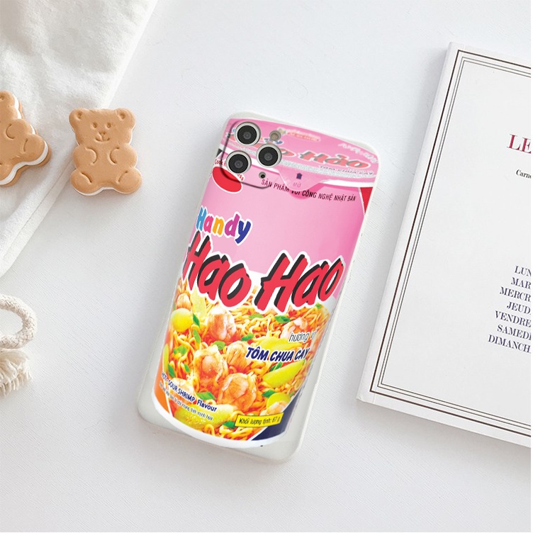 Ốp lưng iphone Vỏ kẹo mì tôm Hao hao iphone 7 8 Plus 6 6s Plus 11 13 12 14 Pro MAX XR X XS MAX SE 2020 e1581 tr1241