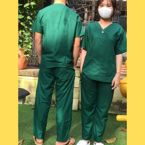 Bộ Quần Áo Phẫu Thuật Xanh Nam Nữ - Bộ Đồng Phục Phẫu Thuật Bác Sĩ, Thẩm Mỹ Viện, Spa