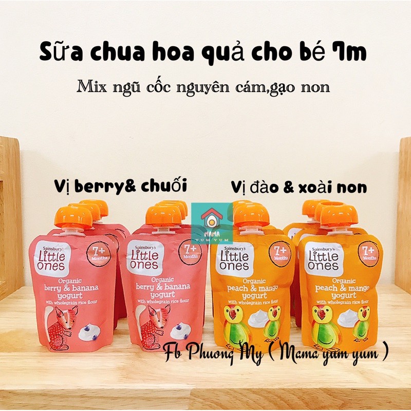 Date 9,12/2022 - Sữa chua đào xoài mix bột gạo nguyên cám hữu cơ Little Ones cho bé 7 tháng của Anh