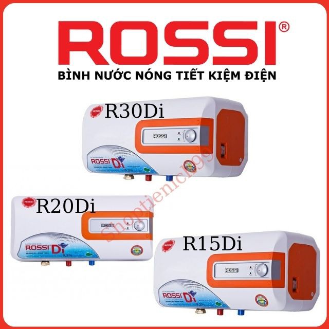 Bình Nóng Lạnh Rossi Ngang R15Di-R20Di-R30Di Tráng Kim Cương Nhân Tạo Siêu Bền Chính Hãng Giá Rẻ Tại Hà Nội.