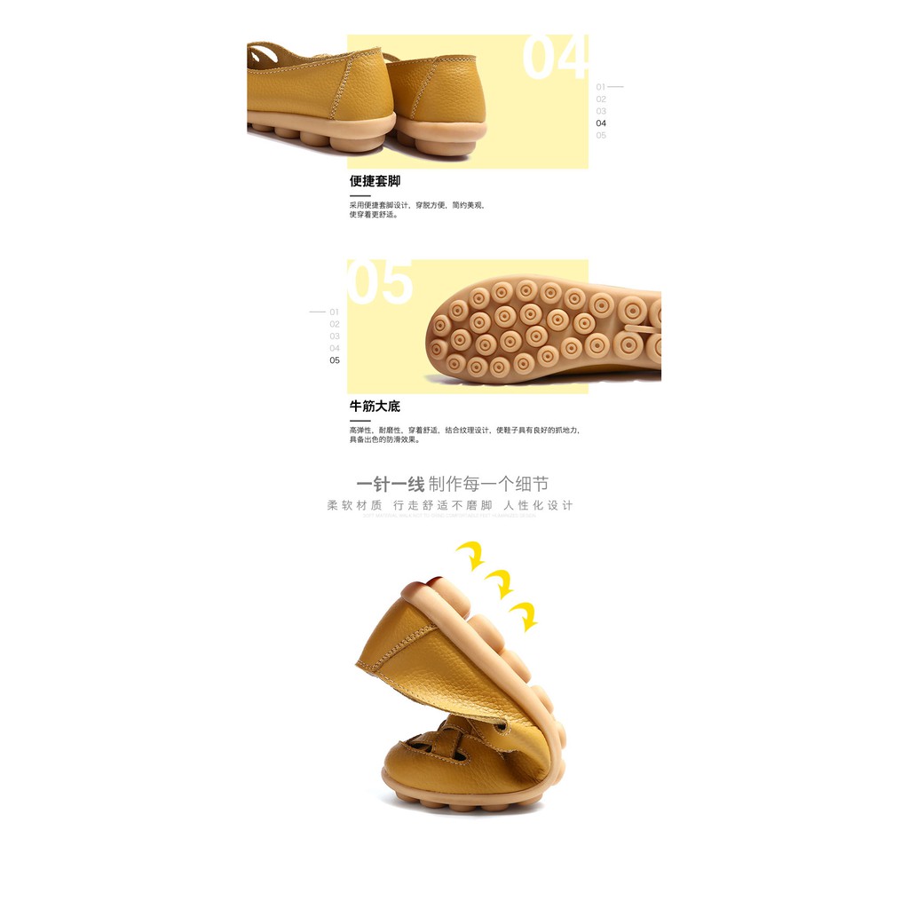 Giày Da Thật Đục Lỗ Thoáng Khí Siêu Nhẹ Cho Phụ Nữ Trung Niên | BigBuy360 - bigbuy360.vn