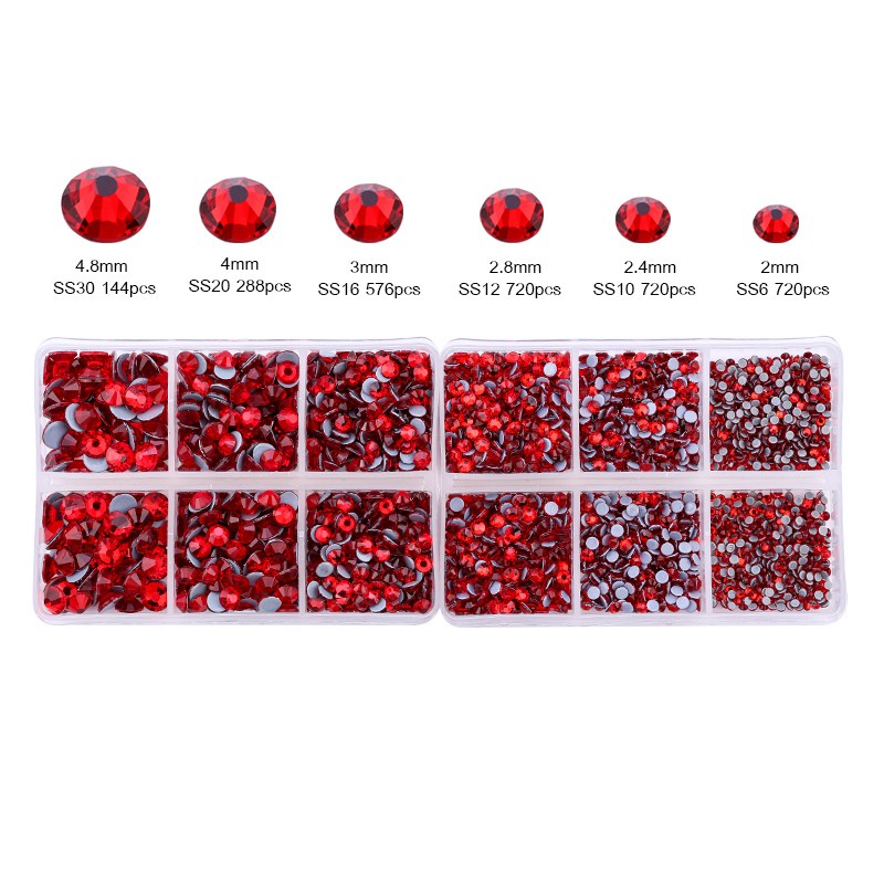 Hộp 3160 Viên Đá Quý Nhân Tạo + 1 Bút Kristal Kính