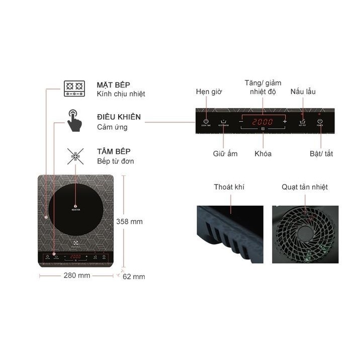 Bếp điện từ Electrolux ETD29PKB