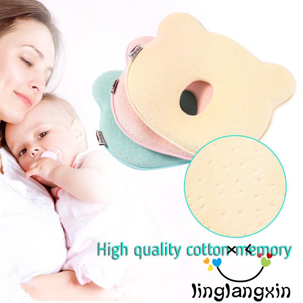 Gối cotton mềm cố định đầu khi ngủ chống lăn dành cho bé