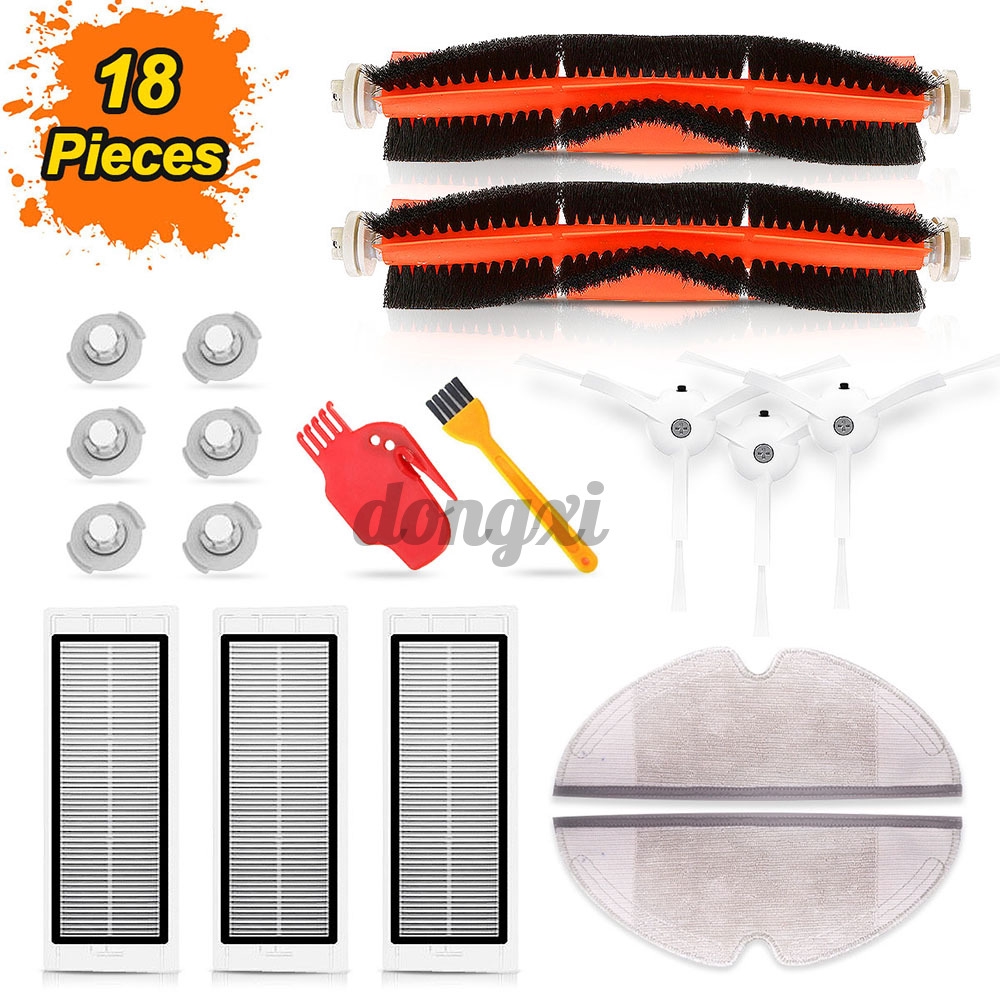 Set 18 Phụ Tùng Thay Thế Cho Robot Hút Bụi Xiaomi Mi Robot Roborock S50 S51