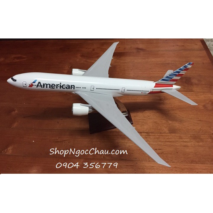 Mô hình máy bay tĩnh B787 American Airlines 43cm có bánh xe