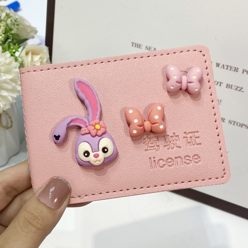 Ví da đựng bằng lái xe họa tiết hoạt hình sáng tạo dễ thương cho nữ