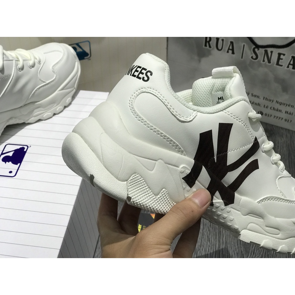 Siêu Phẩm Giày Thể Thao Sneaker M.L.B Chunky A New.York N.Y chữ đen Siêu Hot Cao Cấp Ảnh Thật + freeship + Tặng Tất