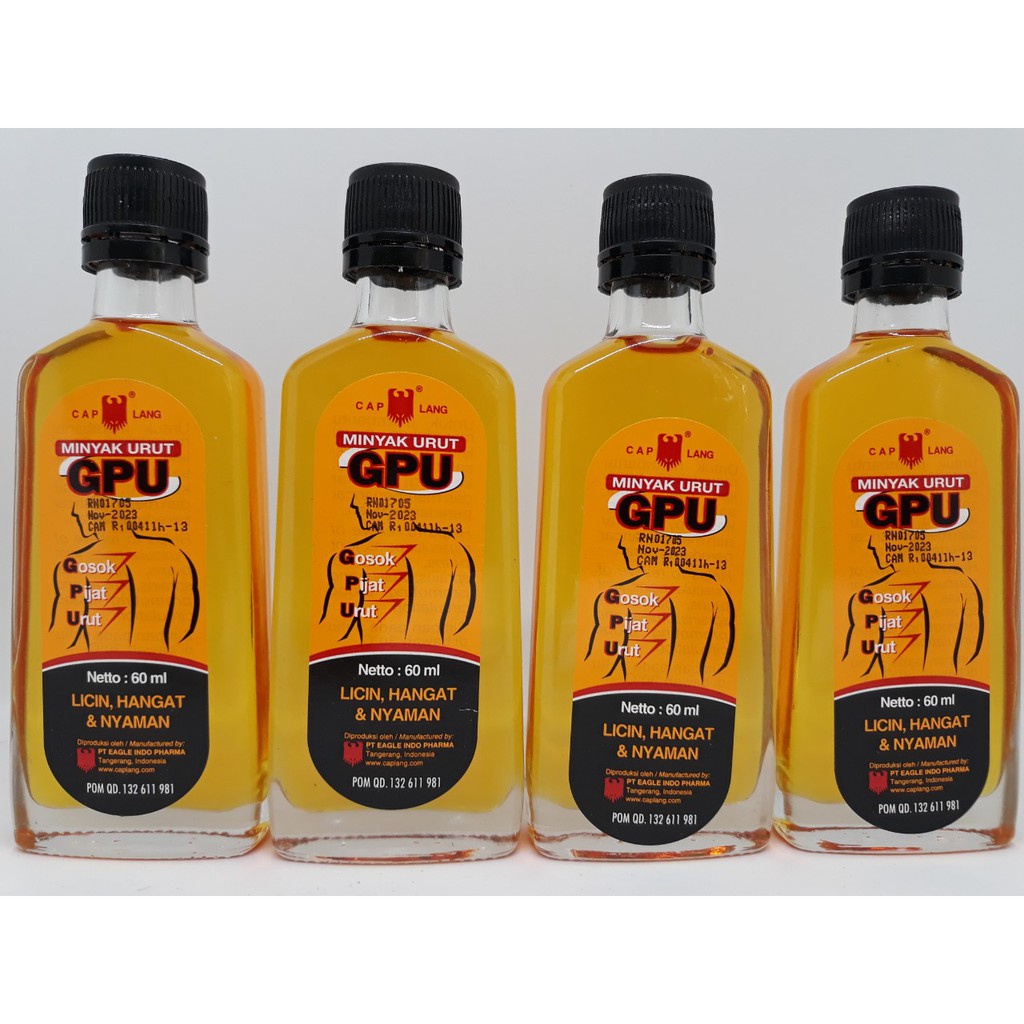 01 Dầu xoa bóp GPU Liniment Oil 60ml Indonesia