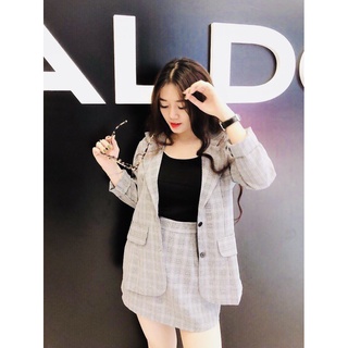 Set bộ nữ, Set 2 món áo vest kèm chân váy công sở - cece house