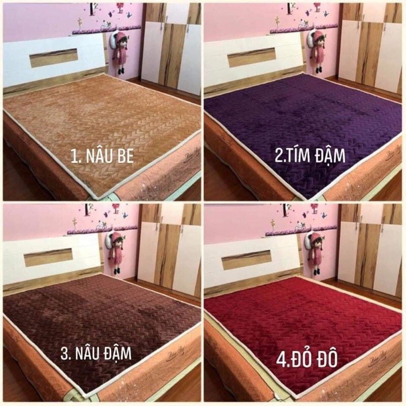 Thảm nhung trải sàn trải giường 1.8x2m và 1.6x2m hàng đẹp thảm tấm đủ màu