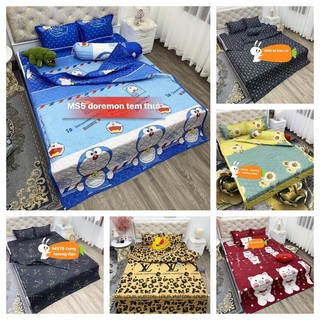 Bộ ga gối Coton Poly Hàn 1m8,2m,đa dạng mẫu(LV đỏ)