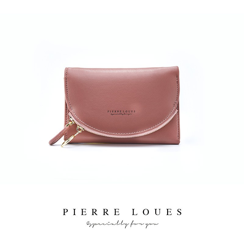 Ví Cầm Tay Pierre Loues Da Pu Cỡ Nhỏ Đựng Thẻ Thời Trang Cho Nữ