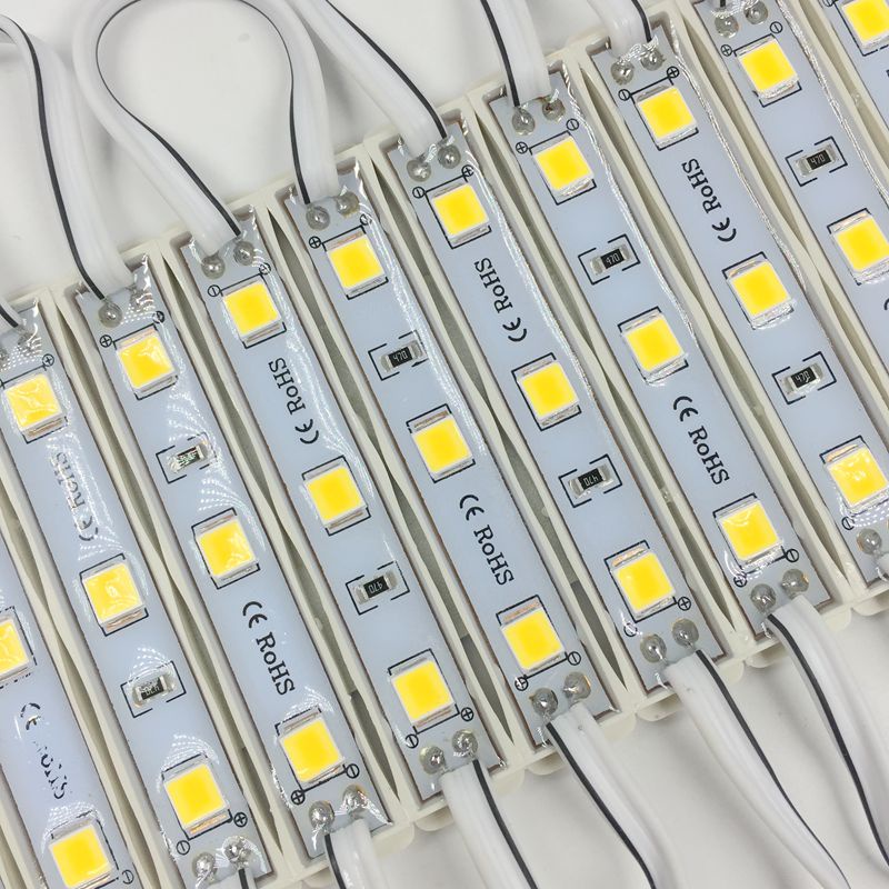 Bộ 20 Đèn Led DC 12V 3 Bóng Siêu Sáng Chống Thấm Nước Trang Trí Xe Hơi / Xe Máy Màu Sắc