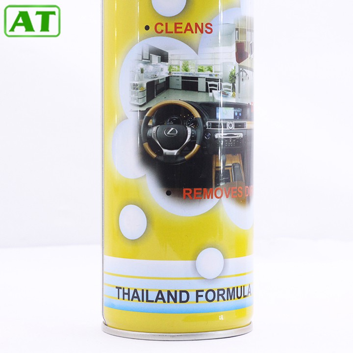 Combo 2 Chai Xịt Bọt Đa Năng Vệ Sinh Ghế Da Nội Thất Ô Tô Foam Cleaner Màu Vàng