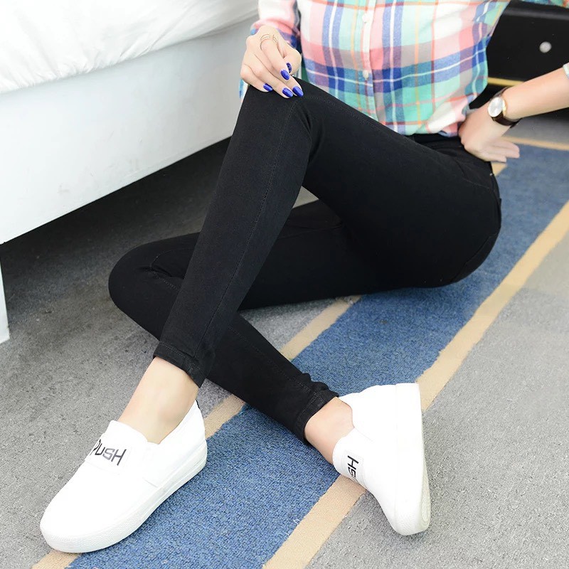 Quần Skinny ASOS đen/trắng trơn dài