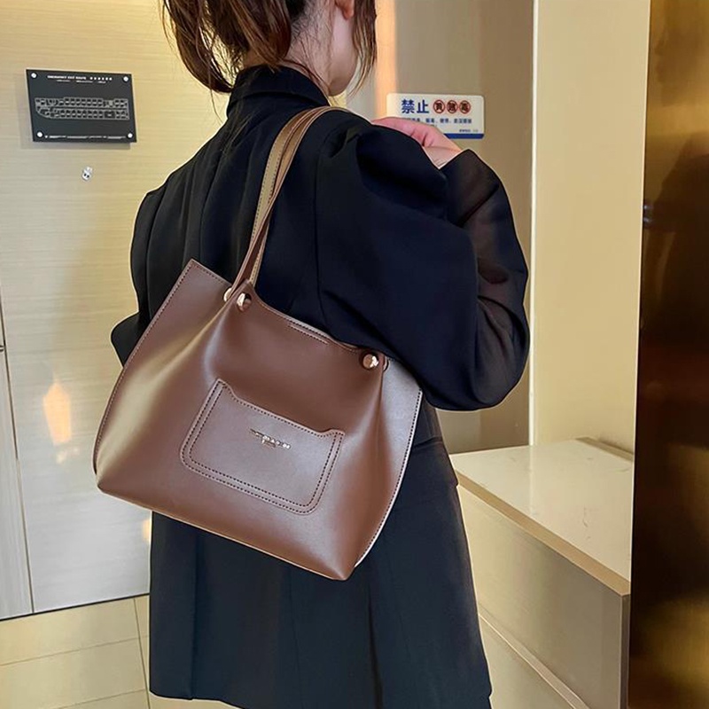 IELGY Túi Đeo Vai Cỡ Lớn Có Khóa Nam Châm Phong Cách retro Cho Nữ