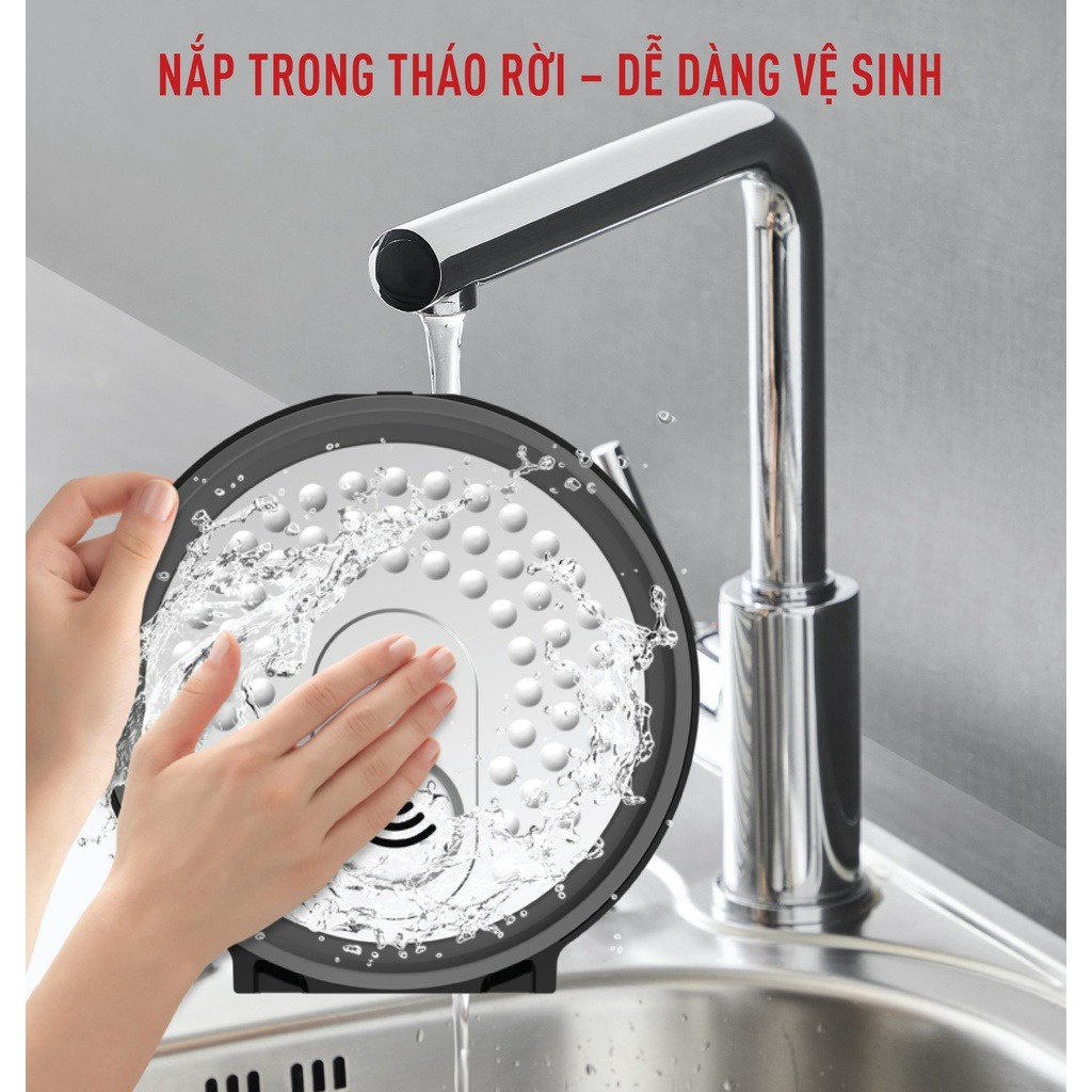 Nồi cơm điện tử nắp gài cao tần IH 1.5L Tefal RK808168 1200W - Hàng chính hãng