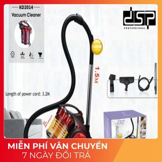 Máy hút bụi cao cấp thương hiệu DSP KD2014 - Công suất 1400W - Dung tích chứa bụi: 2 L - Hàng Nhập Khẩu GM