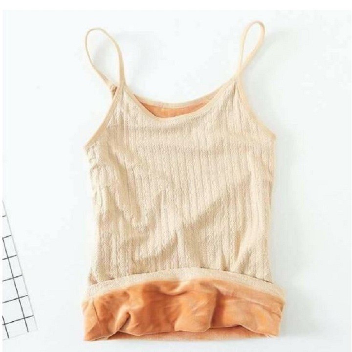 Áo 2 Dây Lót Lông Co Dãn Giữ Nhiệt, Loại Cao Cấp Và Sành Điệu Model 2021