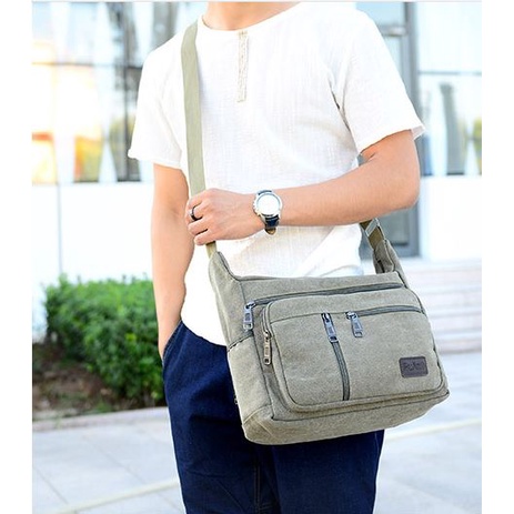 Túi đeo chéo nam thời trang vải canvas túi chéo nữ unisex phong cách cá tính hàn quốc Tuxa store