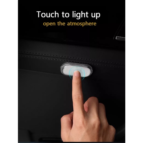 Đèn LED Đọc Sách Không Dây Mini Gắn Bên Trong Xe Hơi