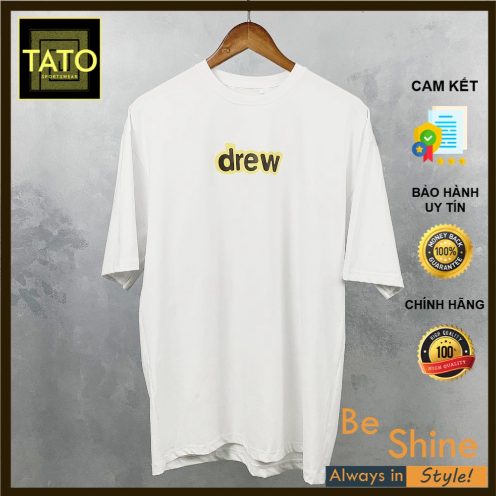 Áo Thun Drew House Unisex Form Rộng , Áo Phông Cổ Tròn Chất Cotton In Logo Brand - TATO Unisex Clothing