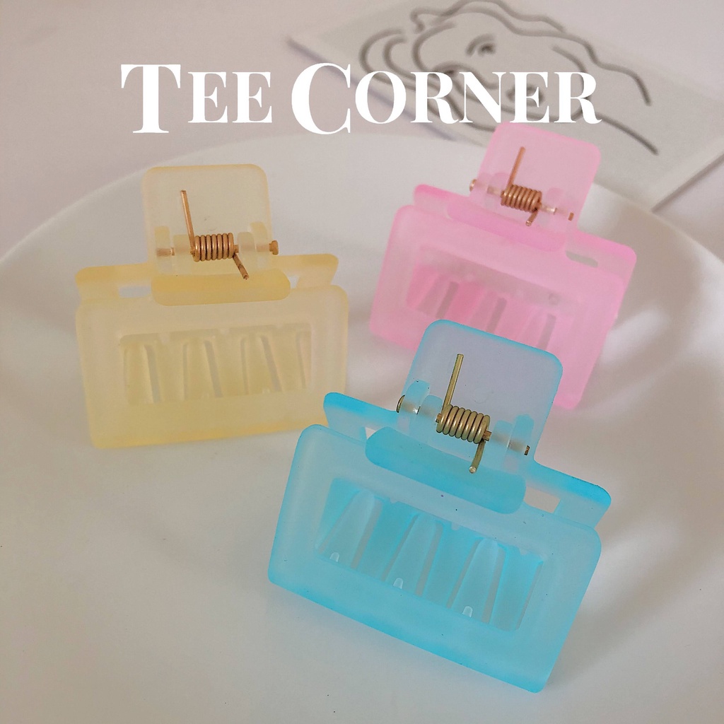 Kẹp Tóc Vuông Mini Màu Trong Hàn Quốc Dễ Thương