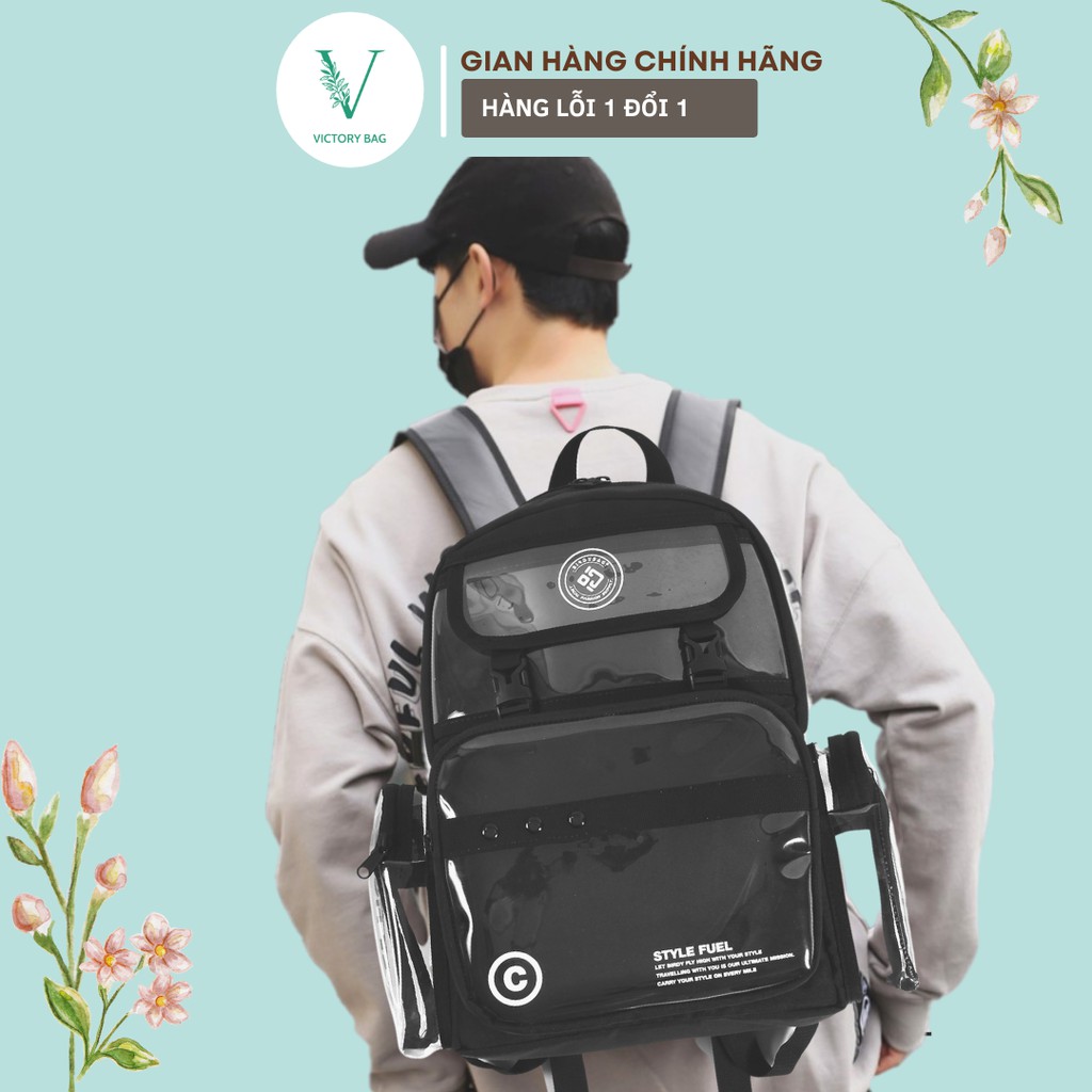 🎀Balo Ulzzang Trong Suốt Cỡ Lớn Style Unisex Birdy Bag  - SKU:033 -Victory bag Shop🎀