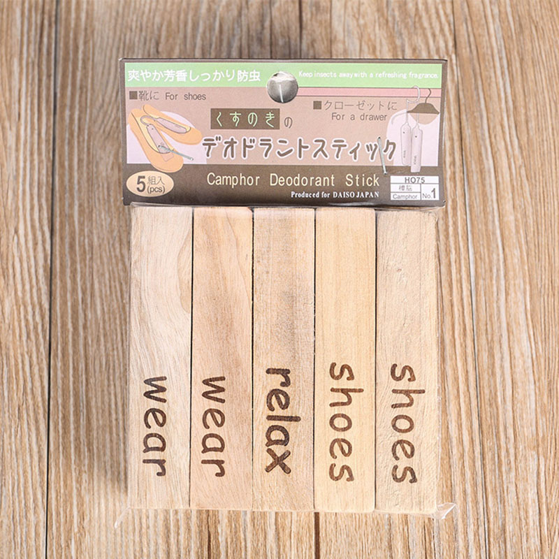 Set 5 Thanh Gỗ Long Não Chống Côn Trùng Chống Ẩm Mốc Tiện Dụng