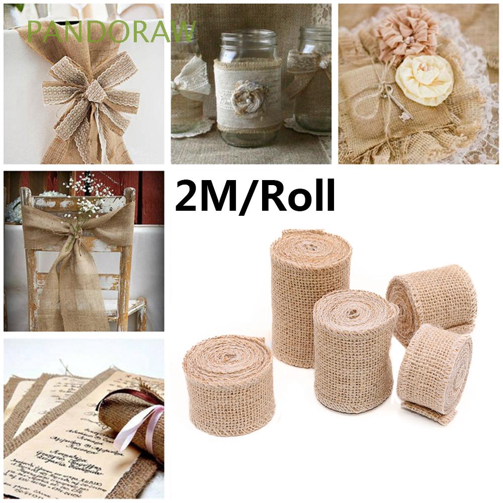 Cuộn dây 2m trang trí kiểu sợi đay tự nhiên
