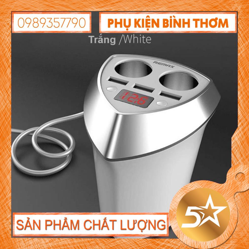 Bộ Sạc Đa Năng Trên Ô Tô 3 Cổng USB Remax CR-3XP