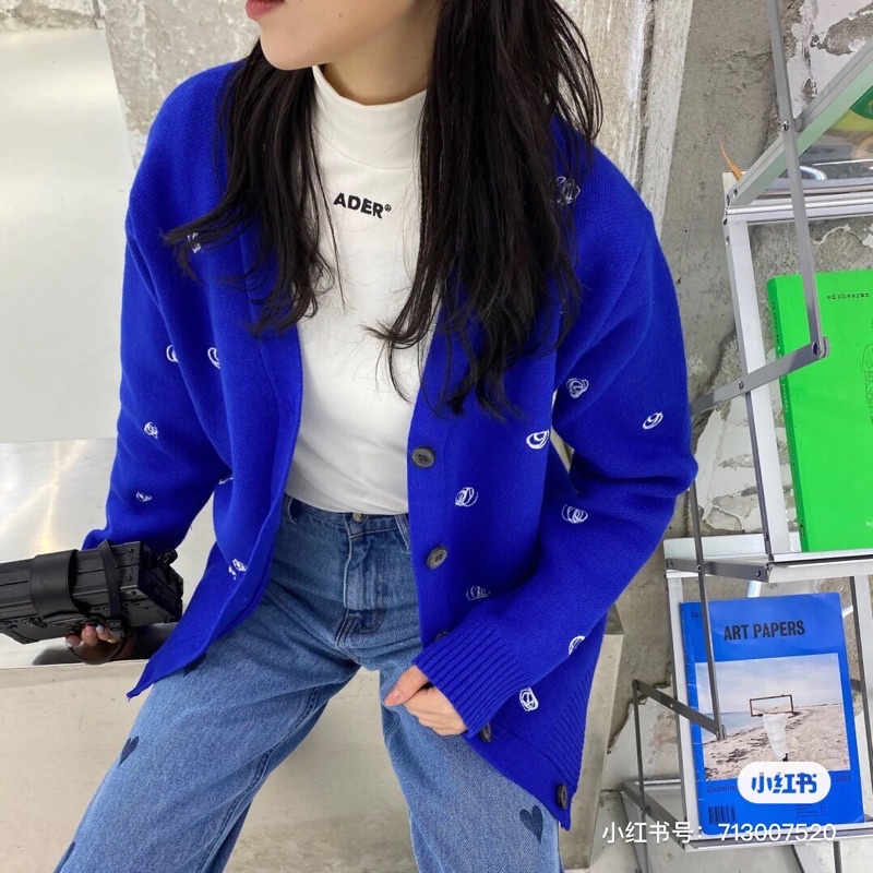 Áo khoác Cadigan len ADER hàng unisex,chất len cao cấp