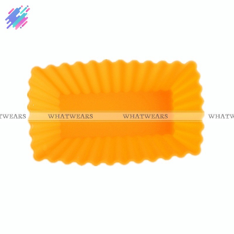 Khuôn bánh muffin/ cupcake hình chữ nhật bằng silicon tiện dụng