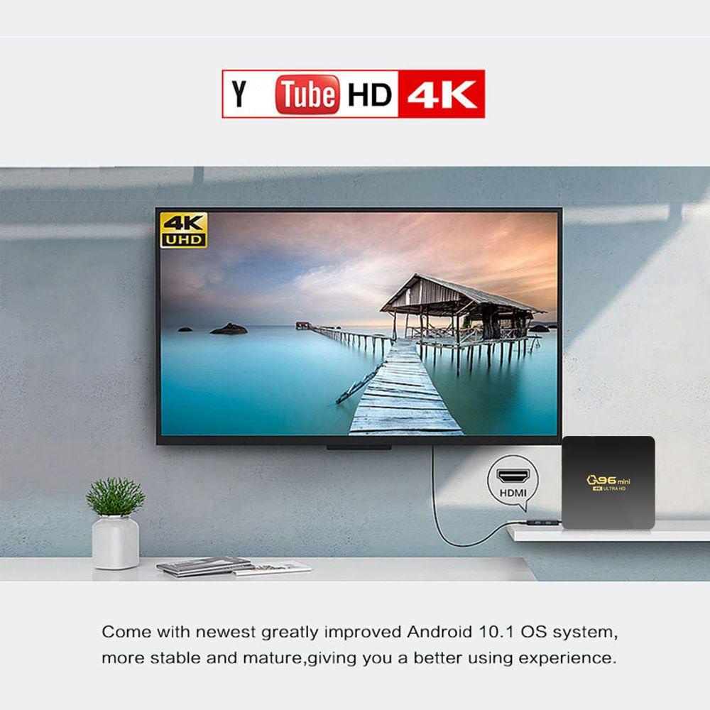 BTLIMER Bộ TV Box Q96 Mini 2022 Amlogic S905L Lõi Tứ 4K H.265 8GB+128GB 2.4G WIFI Android 10.0 Và Phụ Kiện
