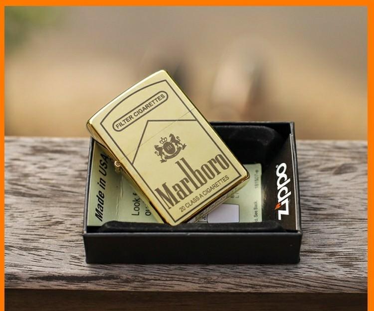 Vỏ Bật Lửa Zippo USA Khắc Logo Malboro