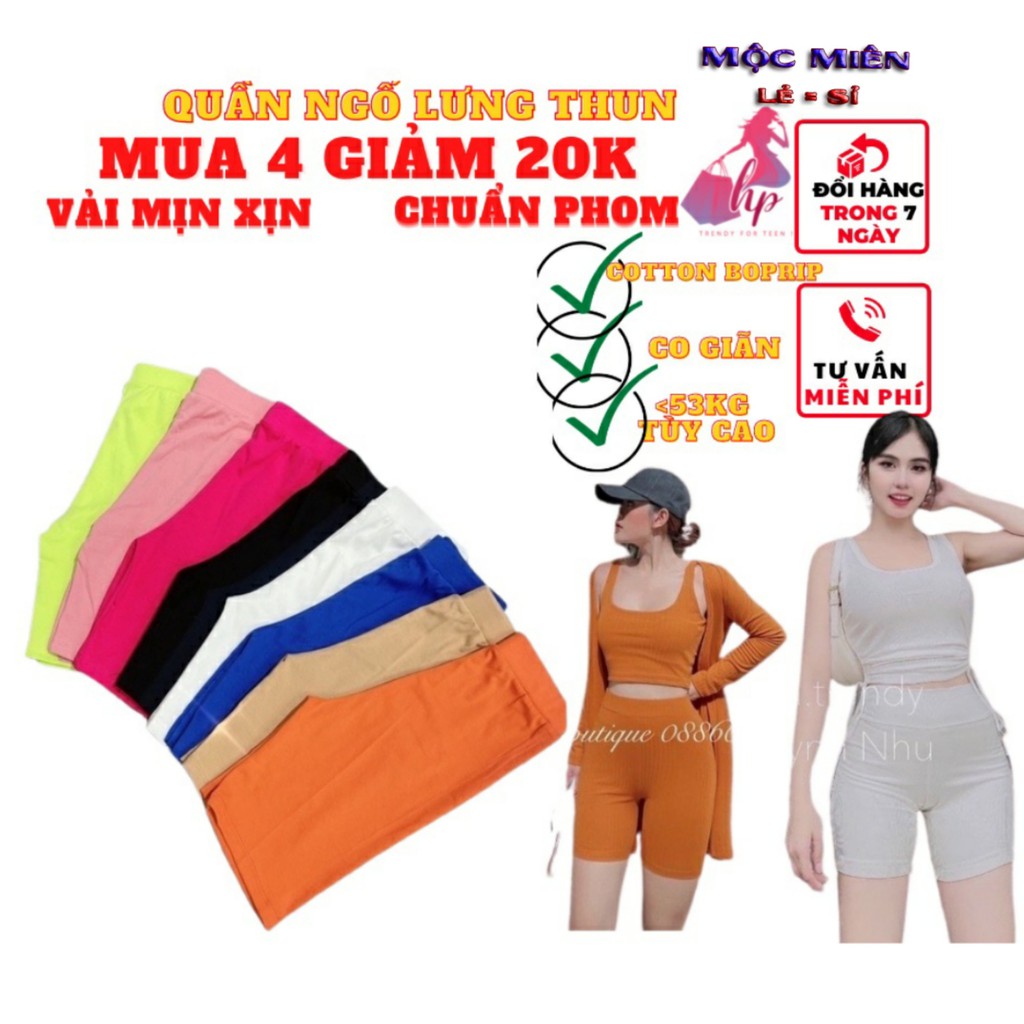 Quần ngố nữ leggin bản lưng thun cotton borip xịn lên phom chuẩn ôm body thời trang nữ- mã VD20