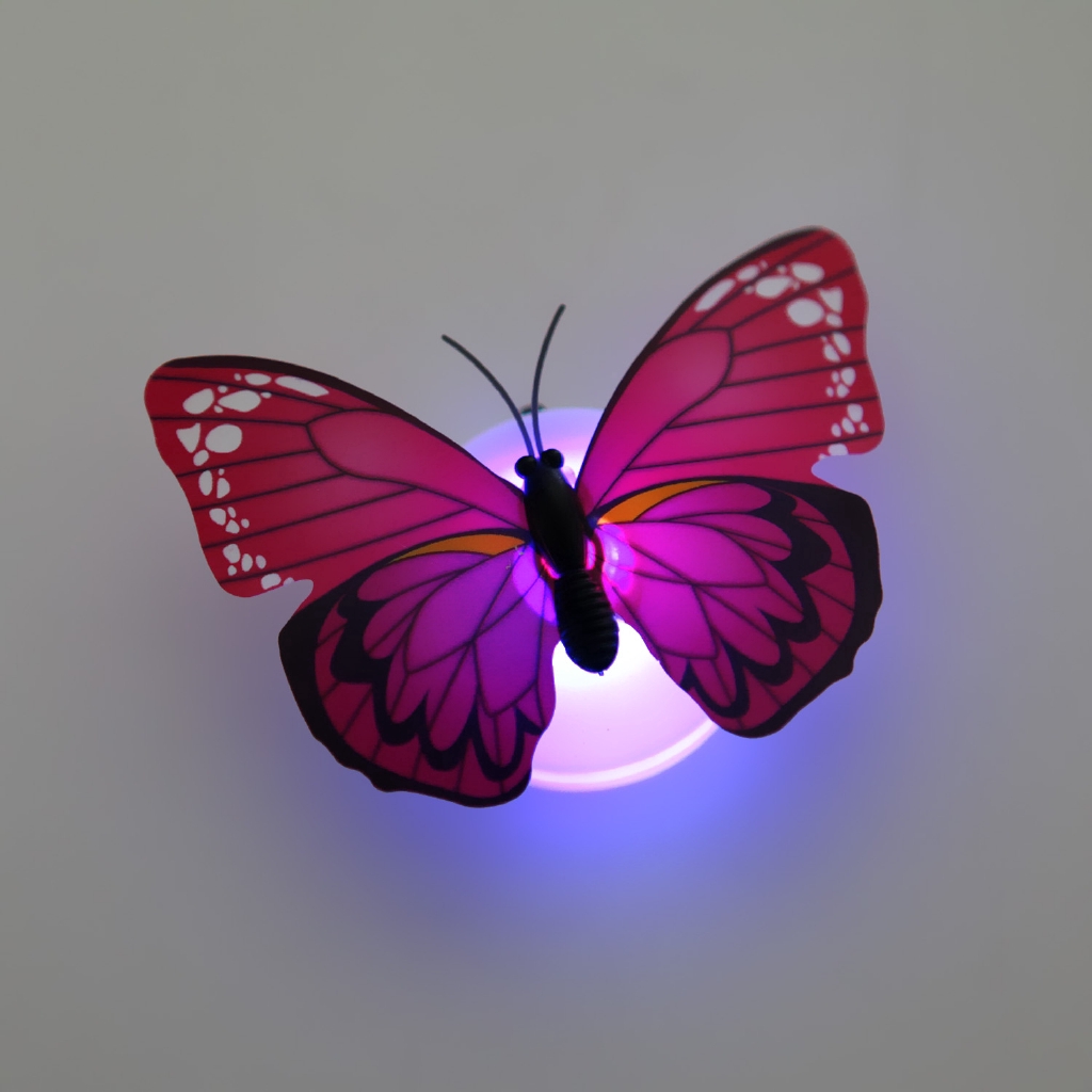 Đèn LED bướm nhiều màu sắc gắn tường trang trí phòng ngủ