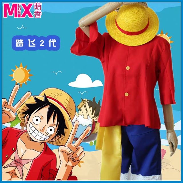 SET ĐỒ COSPLAY LUFFY MŨ RƠM TRONG ONE PIECE VUA HẢI TẶC