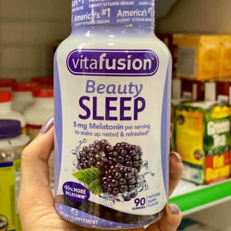 [Date 07/ 2022] Kẹo dẻo Vitafusion Beauty Sleep vị Mâm Xôi của Mỹ🍇