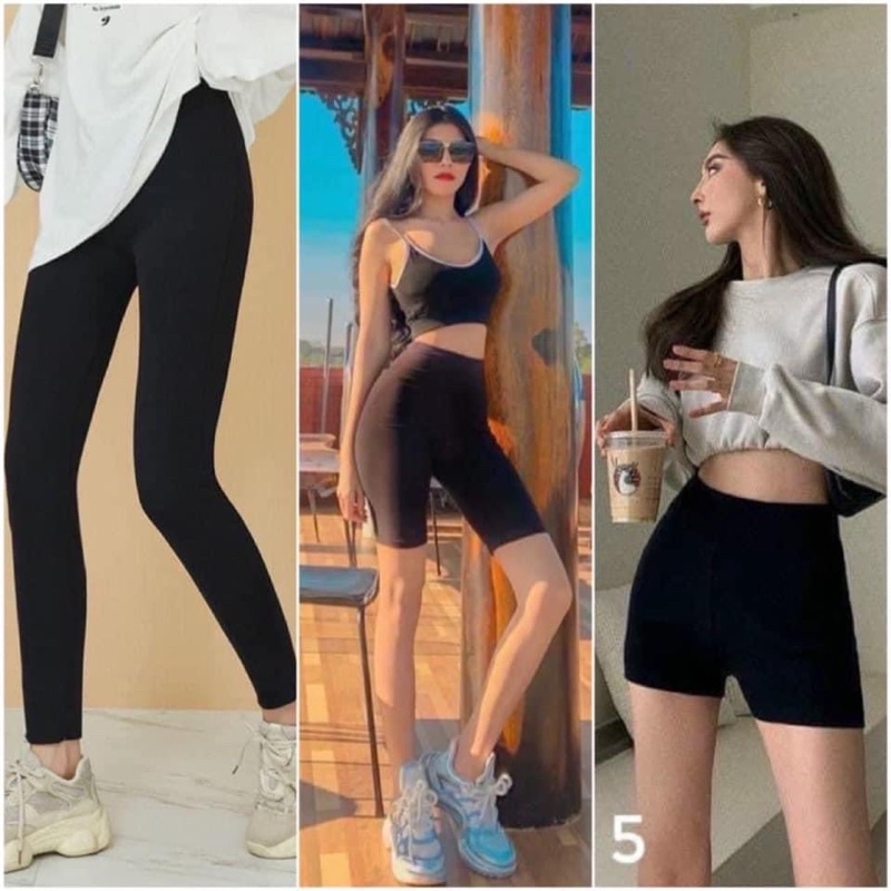 Set 3 món quần legging(đùi+ trên gối+ dài) TTS777