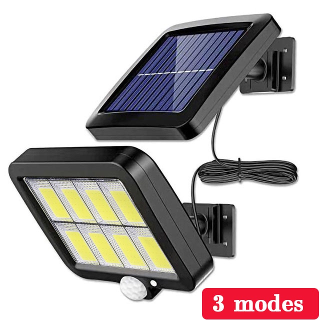 Led Tách ngoài trời Đèn đường năng lượng mặt trời PIR Phát hiện chuyển động Cảm ứng sân vườn Ánh sáng sân thượng không thấm nước Chiếu sáng đường phố để trang trí sân vườn Đèn tường năng lượng mặt trời